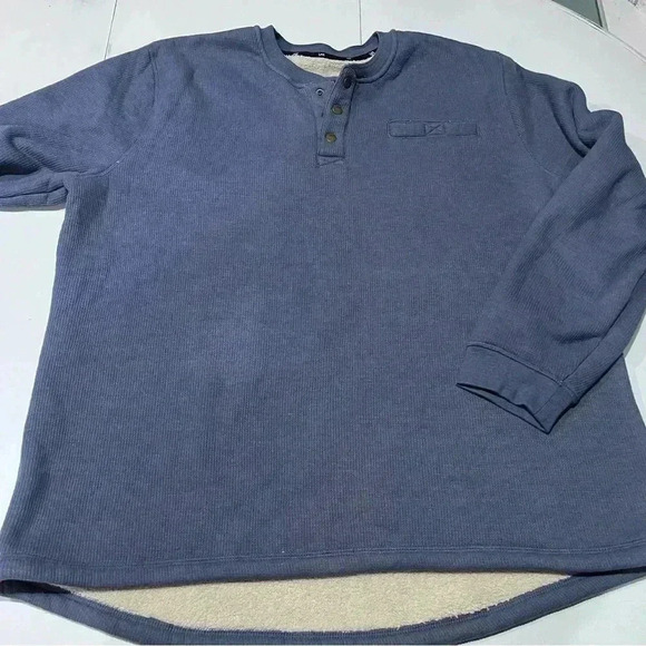 Men's XXL Lee sweater long sleeve shepra blue thick shaket winter thick - Picture 4 of 4